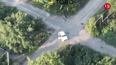 UAZ and Niva vehicles carrying Russian soldiers were targeted by kamikaze drones