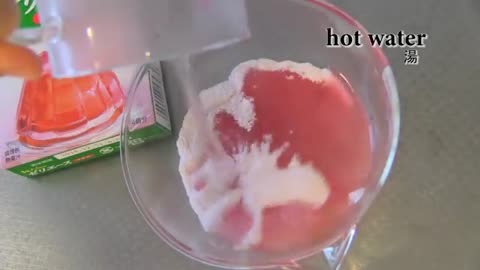 Easy Puttin Watermelon Color Hinamatsuri Jelly Pudding