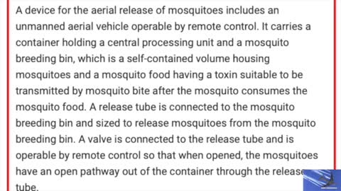 US 8967029B1 TOXIC MOSQUITO AERIAL RELEASE SYSTEM