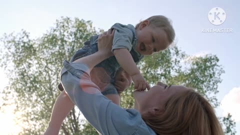 Mother and baby beautiful moment.