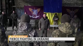 Zelenskyy meets with Ukrainian troops as fighting with Russia intensifies