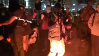 NYC Activists Burn American Flag On 2nd Year Anniversary Of George Floyd's Death