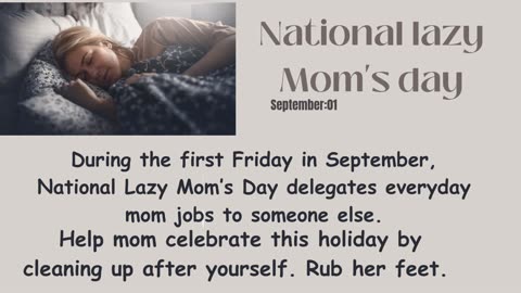 National lazy Mom's day