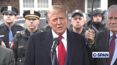 Trump at the Wake for NYPD Officer Jonathan Diller: ‘We Have to Get Back to Law and Order’