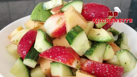 Eat cucumber and fruit salad for lunch every day and you will lose belly fat!!!