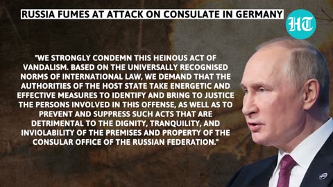 Russian consulate attacked with red paint in NATO nation; Putin fumes at Germany