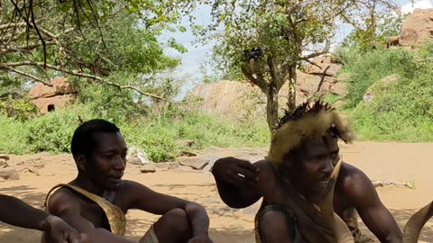 Primitive Communal Society Remaining in Tanzania. Hadzabe Tribe