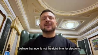 Ukraine president Zelensky says ‘not the time’ for elections.