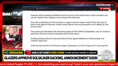 Glazers Confirm Solskjaer Sacking: Announcement Imminent | Man Utd News