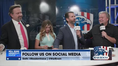 Donald Trump Jr. joins the CPAC Warroom panel in person