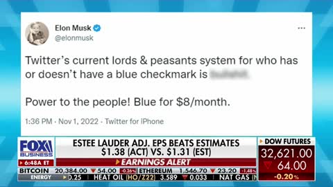 Elon musk says Twitter blue tick will cost 8 Dollar 💵 per month