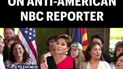 What happens when an Anti-American NBC Reporter, who refused to say the pledge of allegiance, screams at Kari Lake?