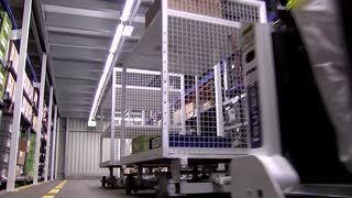 Ukrainian women drive forklifts for Polish firms