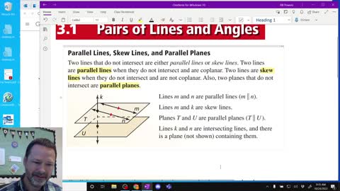 DI Geometry Section 3-1 - Parallel and Skew lines defined