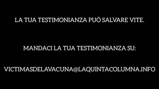 Video testimonianza dopo l'inoculazione del "vaccino" del covid