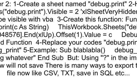 Is it possible to copy the contents of the Immediate window in Excel VBA