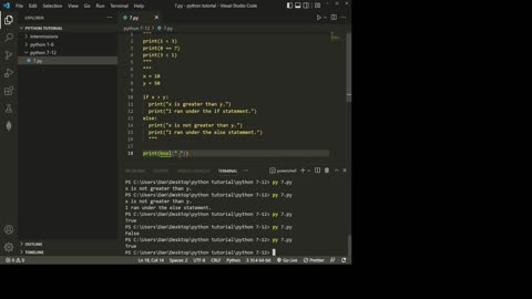 Intro to Python episode 7 - booleans