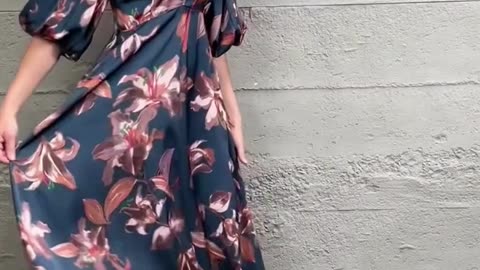 OneTheLand | More For Me Satin Floral Midi Dress #shorts #dress