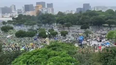 Rio de Janeiro now. Protests over the results of the presidential election,