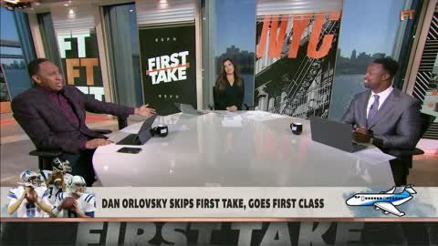 Stephen A. still calls Orlovsky PATHETIC after he FINALLY flew 1st class ✈️ | First Take