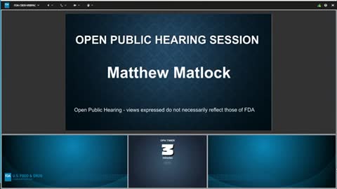 Matthew Matlock - Combat Veteran - 4/6/2022 FDA meeting - public comment