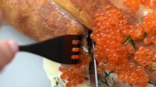 Savoury crépes with a cottage cheese + goat cheese filling