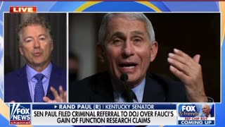 Senator Rand Paul refers Fauci to DOJ for criminal probe for lying under oath to congress