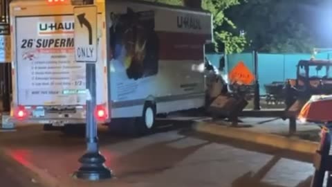 UHaul Rammed the Gate of the White House Last Night