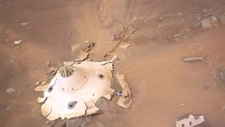 Mars Rover Garbage left behind Back shell Parachute assorted Garbage Trash