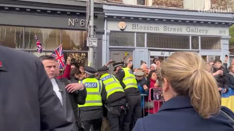 King Charles and Camilla nearly hit with eggs on walkabout in York