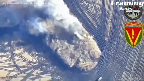 Pasukan Ukraina meledakkan peluncur roket Rusia dalam ledakan besar di Oblast Luhansk