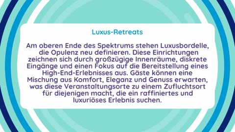 Jenseits roter Lichter-Das Mosaik des Vergnügens in der deutschen Bordelllandschaft