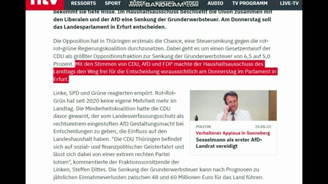!! Geht doch- CDU und FDP in Thüringen stimmen gemeinsam mit AfD
