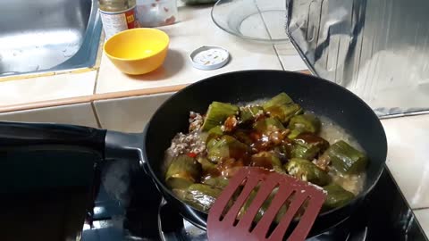 สอนทำอาหารไทย มะเขือยาวผัดหมูสับโหระพา ทำอาหารง่ายๆ