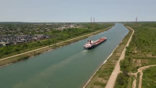 Algoma Compass Lake Boat on the Welland Canal Welland Ontario Canada 05 28 2023