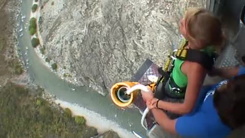 Nevis Bungy Jump - SCARED