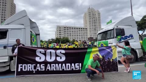 Las protestas bolsonaristas en Brasil continúan, aunque ahora con menor intensidad • FRANCE 24