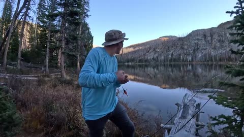 Fishing a HIGH Mountain Lake FILLED with Trout!!! (Catch & Cook)