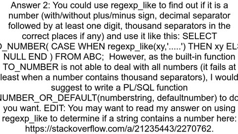 How to make to_number ignore nonnumerical values