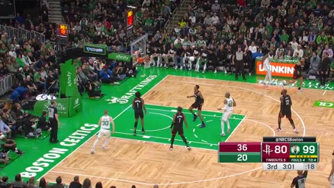 NBA - Jaylen Brown sinks the three for 30 PTS 👀 Rockets-Celtics