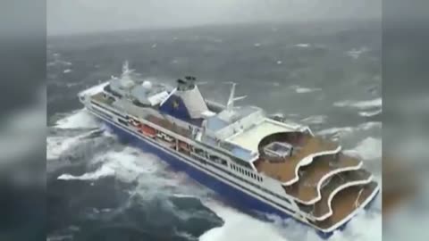 What happened when the ship was hit by a big storm