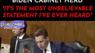 Josh Hawley Astonished by Absurd Answer from Biden Cabinet Head