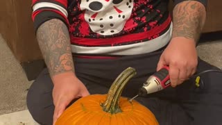 Carving Pumpkin with Dremel Fail
