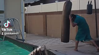 Muay Thai Bag Work During Swimming I Really Love Muay Thai