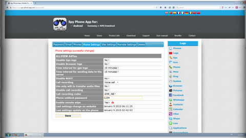 Spapp Monitoring remote wipe