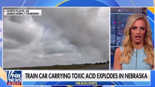 Train car carrying toxic acid explodes in Nebraska