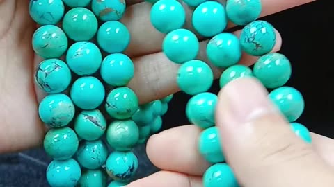 Natural turquoise roundle beads blue stone smooth beads high quality Genuine Gemstone