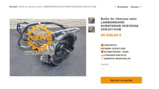 AEPSPIECES.COM - Boite de vitesses auto LAMBORGHINI AVENTADOR 0CE3000A 0CE301103B