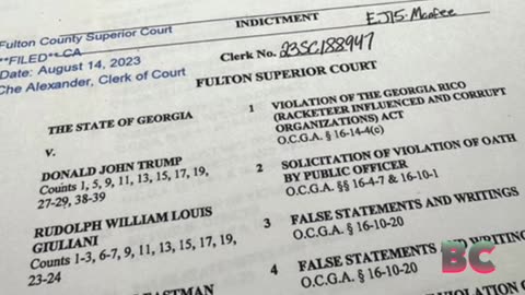 Trump and 18 allies charged in Georgia election case