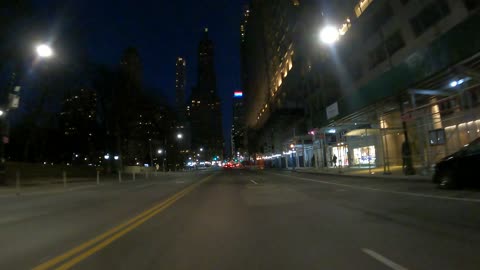 Driving Around Thru 01-25-2022 NYC New York 10th Avenue Columbus Circle 59 Street Manhattan Night 4K